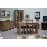 Homestyle Rustic Oak Extending Dining Table